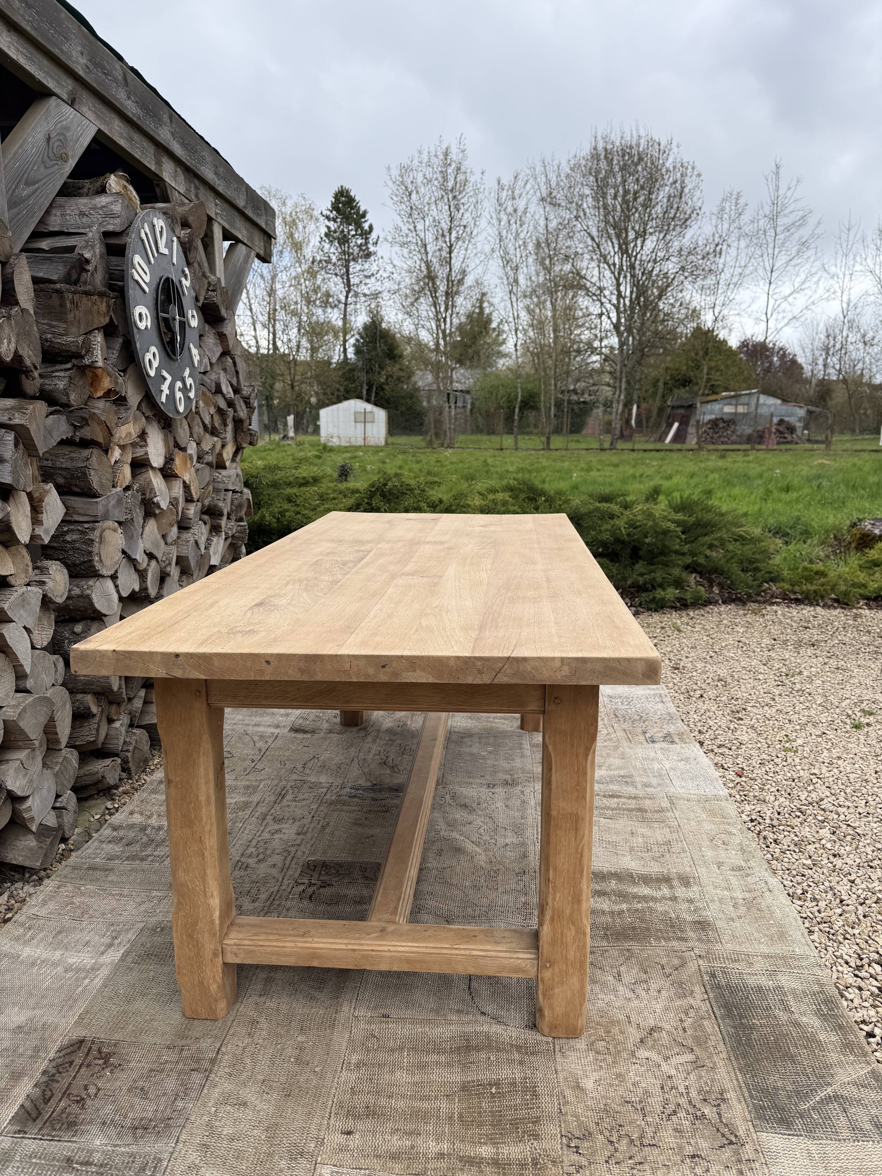 Table de ferme chêne massif rénovée