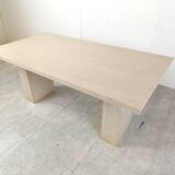 Vintage travertine dining table, 1970s