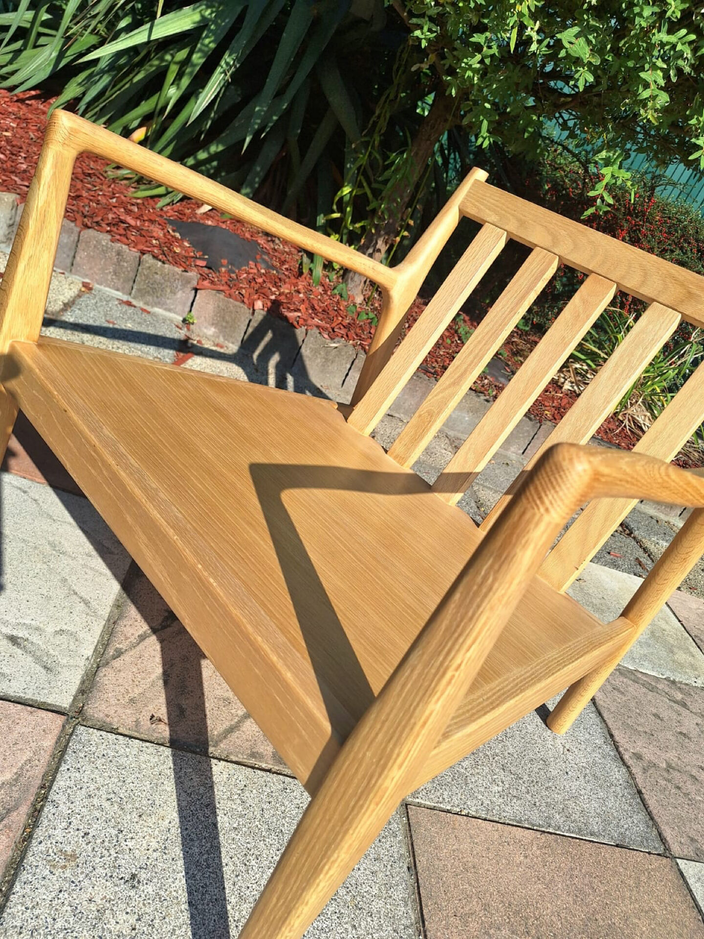 AMPM fauteuil Dilma chêne naturel neuf, meuble design scandinave