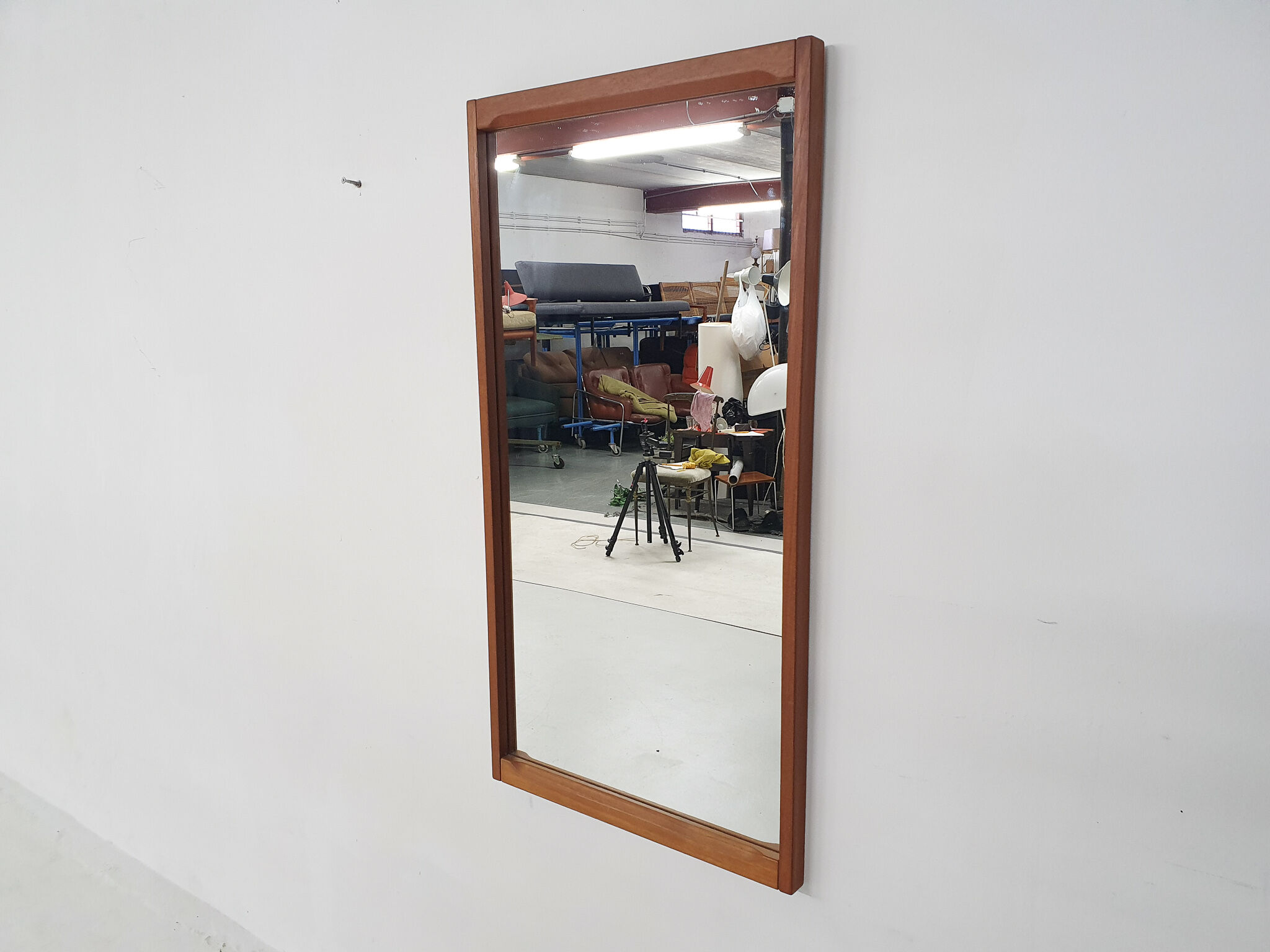 Teak mirror by Aksel Kjersgaard, Denmark 1960's