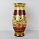 Egermann Czech crystal vase Bohemia Hand painted, gilded, circa 1980s.