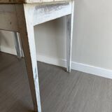 Old farmhouse table in weathered wood
