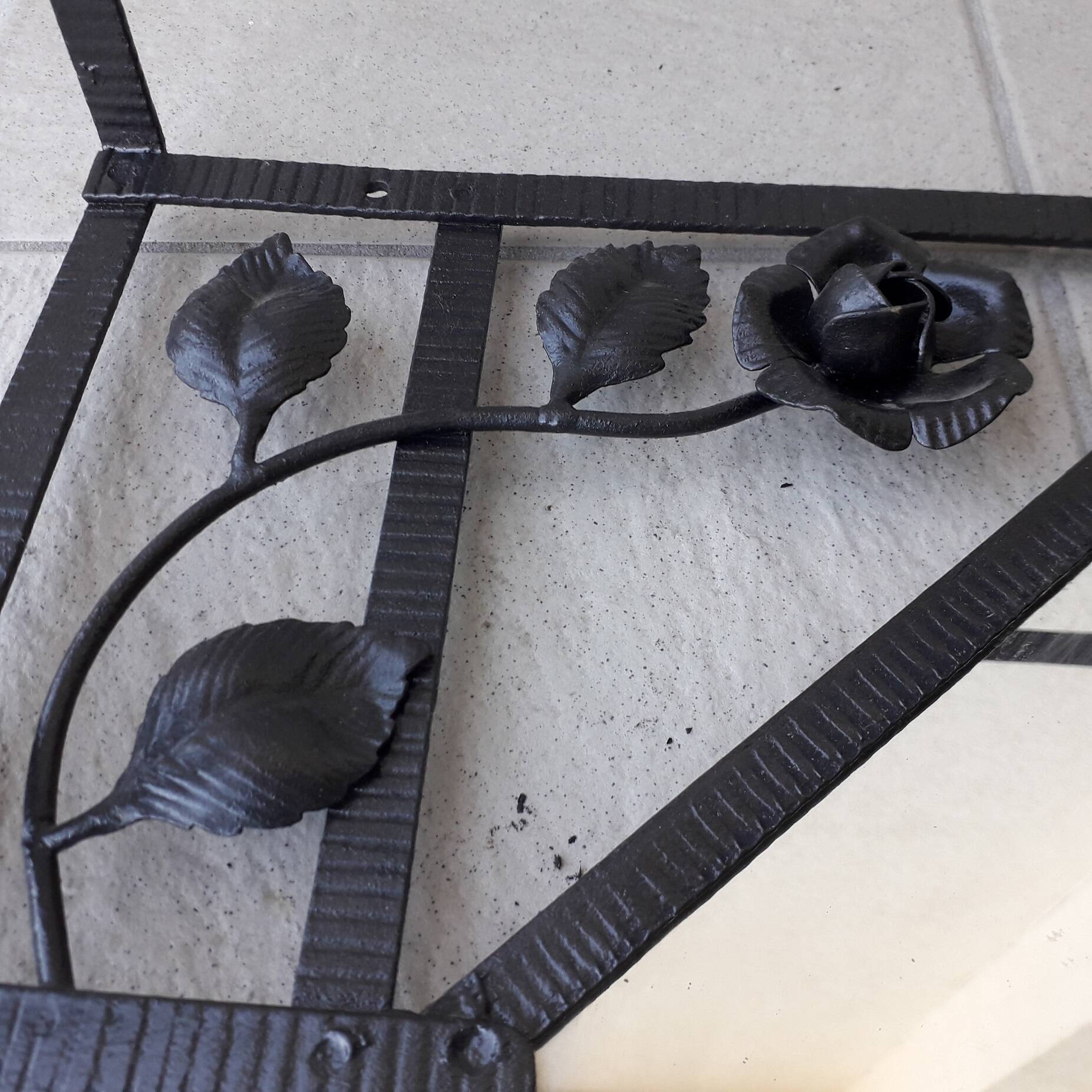 Wrought iron coat rack