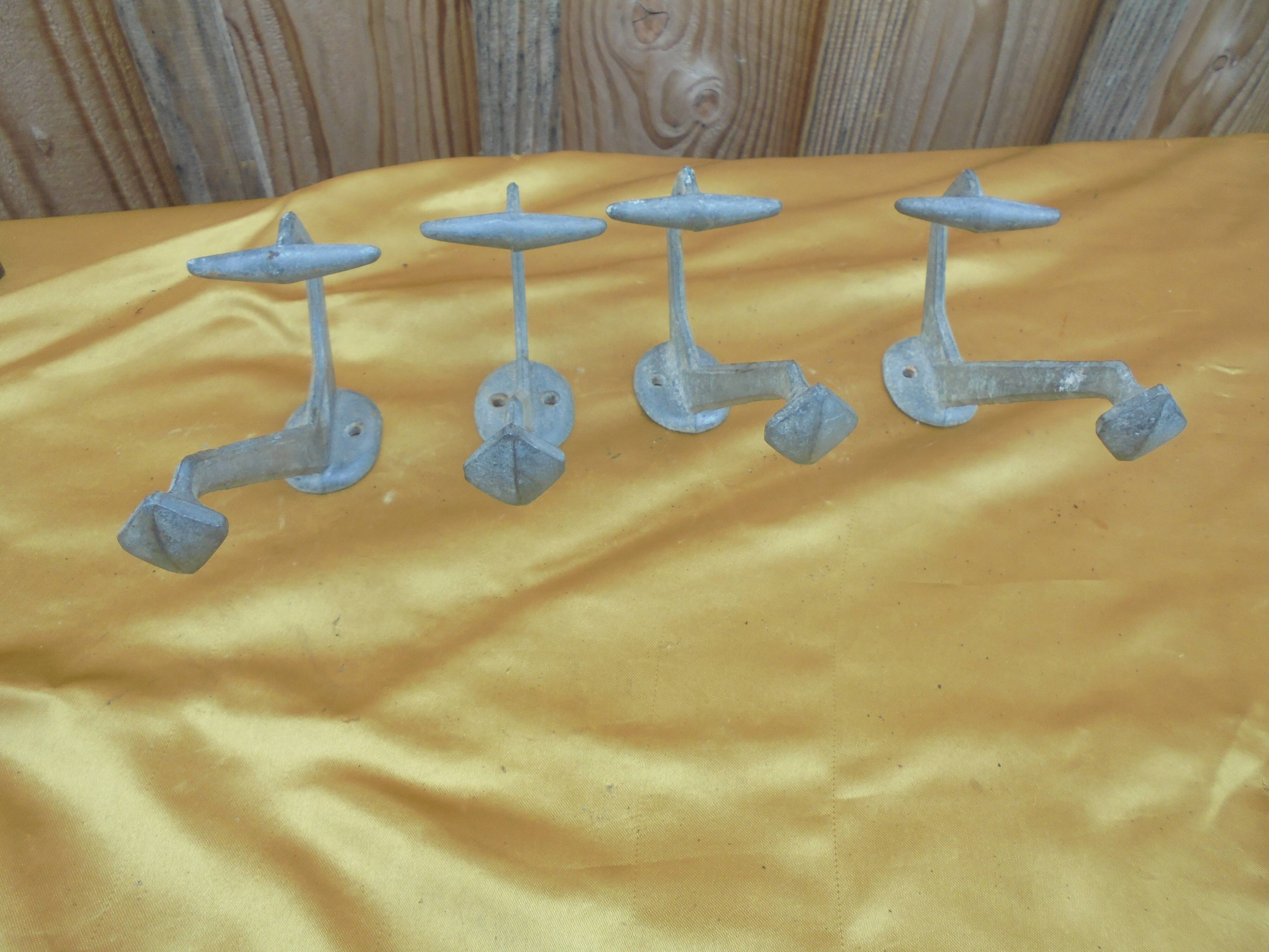 4 vintage school hooks