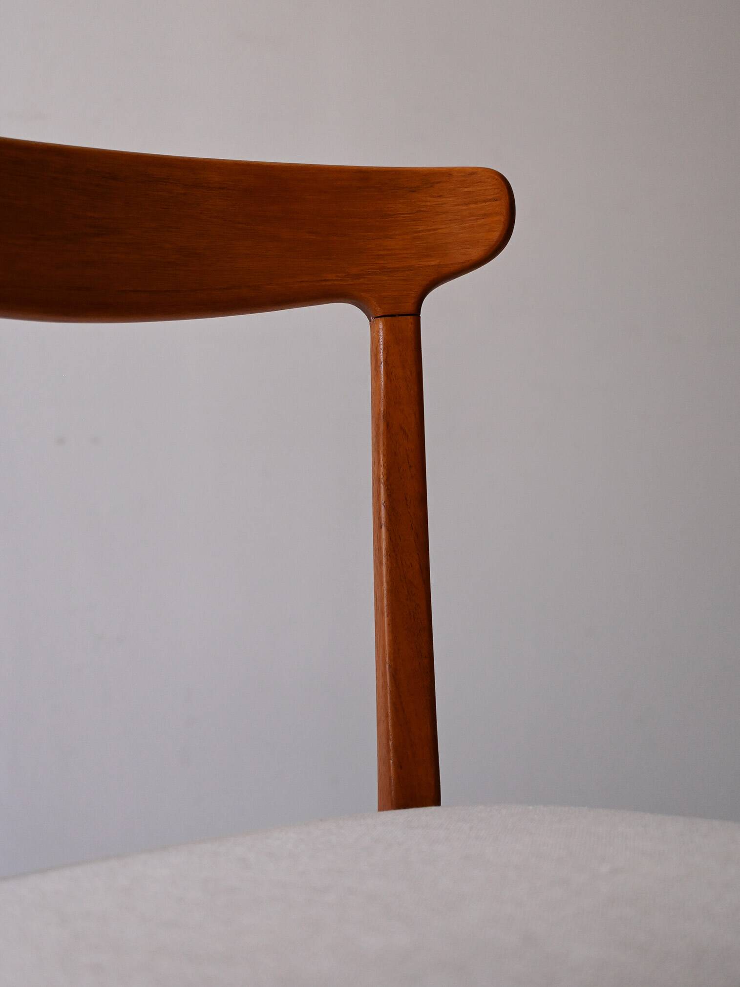 1960s Vintage Scandinavian Teak Chair with Curved Back