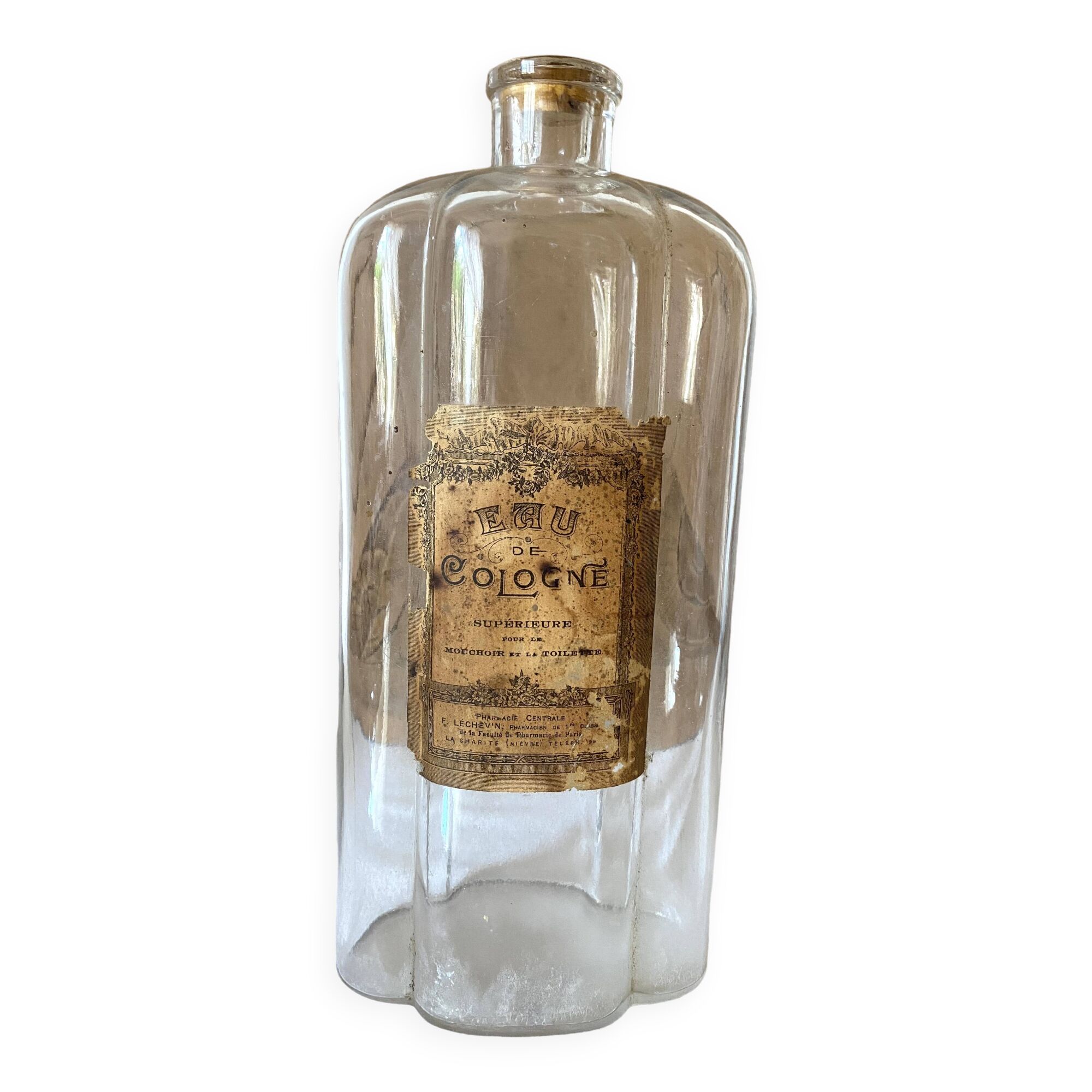 Flacon ancien d'eau de Cologne