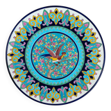 Plat en émaux de Longwy motif oiseau