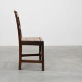 Antique oak late 19th century oak side chair, Belgium