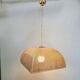 Plexiglass and Vienna straw chandelier.