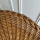 Pair of armchairs rattan basket feet metal