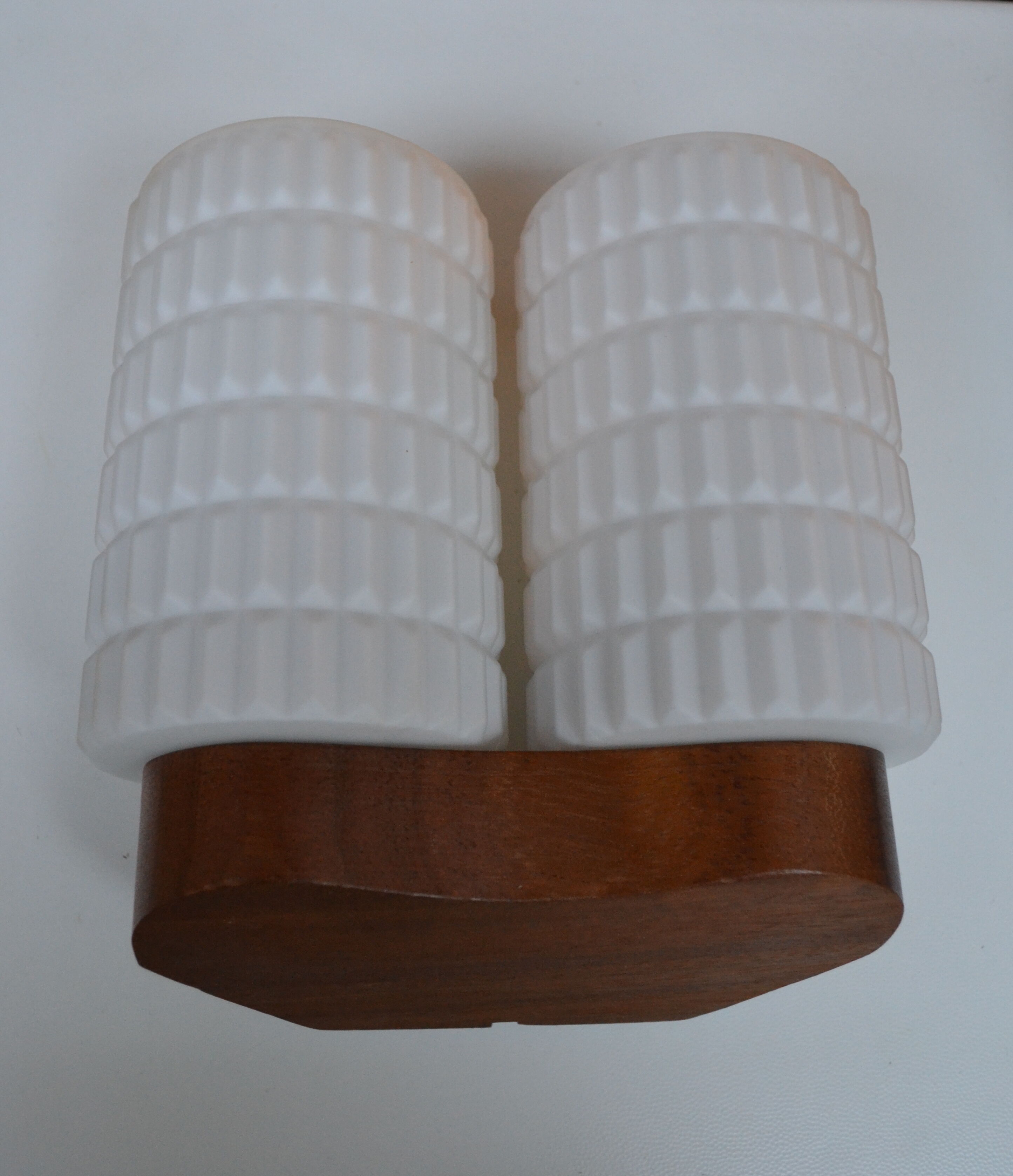 Applique double  scandinave Philips opaline teck