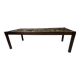 Teak coffee table with smoked glass 1970"