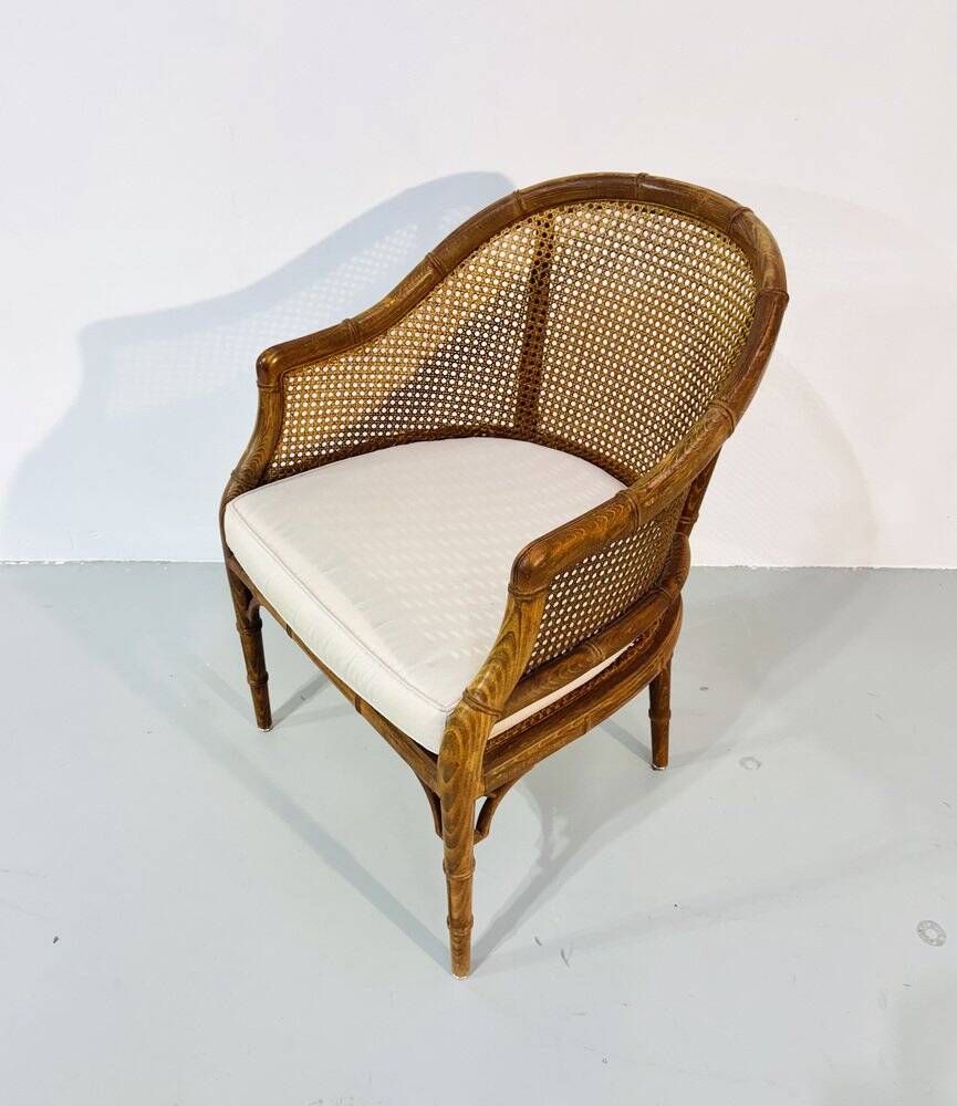 Vintage French wicker chair, 1980s