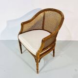 Vintage French wicker chair, 1980s