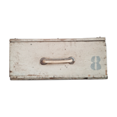 Old wooden box patinated white