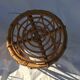 Vintage rattan pouf