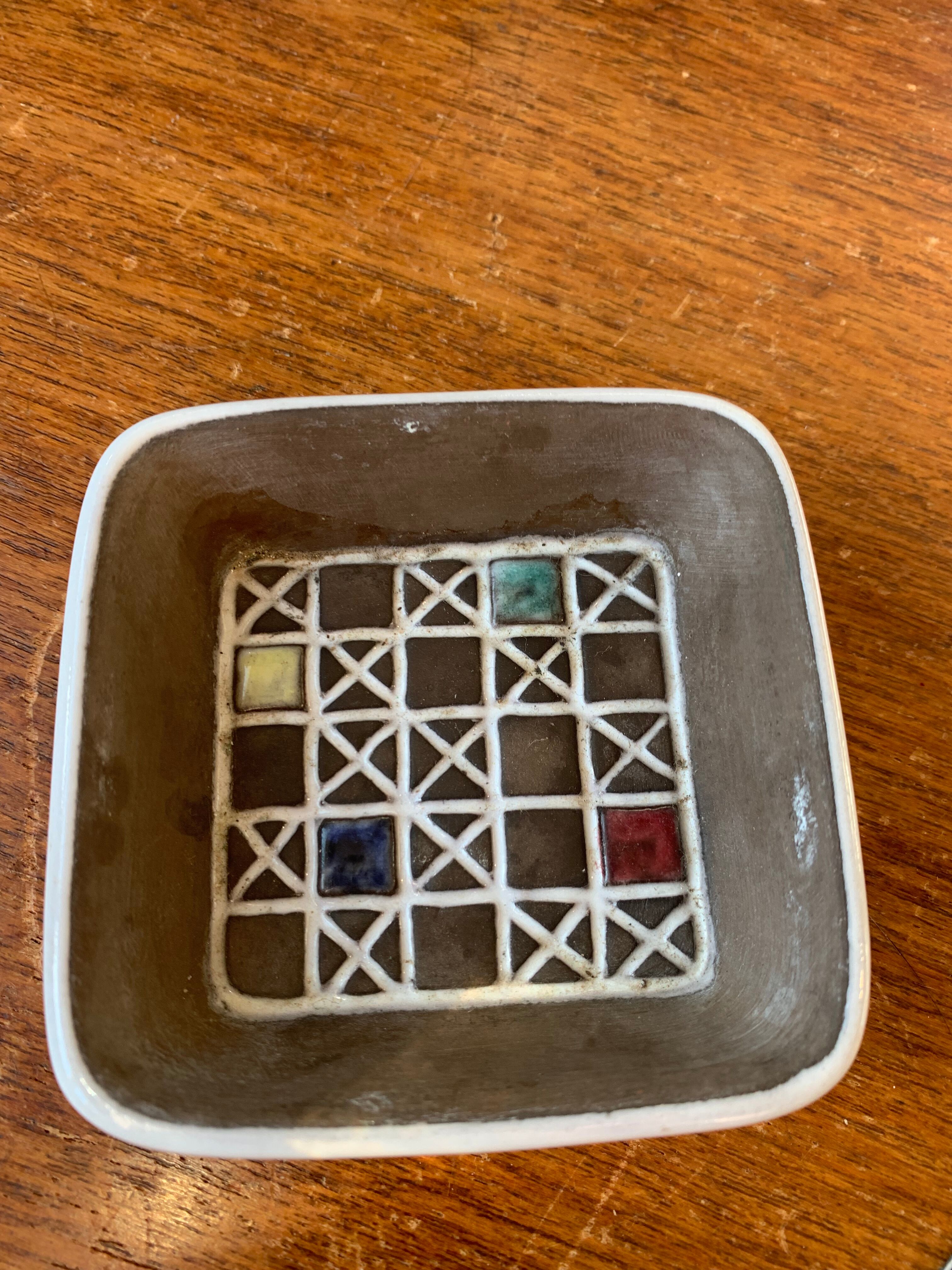 Ashtray Swedish design ceramic glazed facit vintage