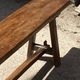 Solid oak farmhouse bench 140cm for rustic farmhouse table 1950