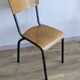 Paire de chaises d’école vintage années 50 esprit Jacques Hitier