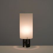 Lampe Brutaliste en acier et perspex circa 1950