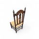 8 (2 x armrest) x ornate wood / bobbin / wicker dining chair / studded chairs