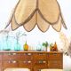 Suspension fleur en rabane