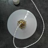 Suspension/baladeuse ancienne opaline blanche art déco 1930