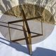 Smoked glass bronze dining table