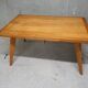Dining table in blond oak compass feet 1950