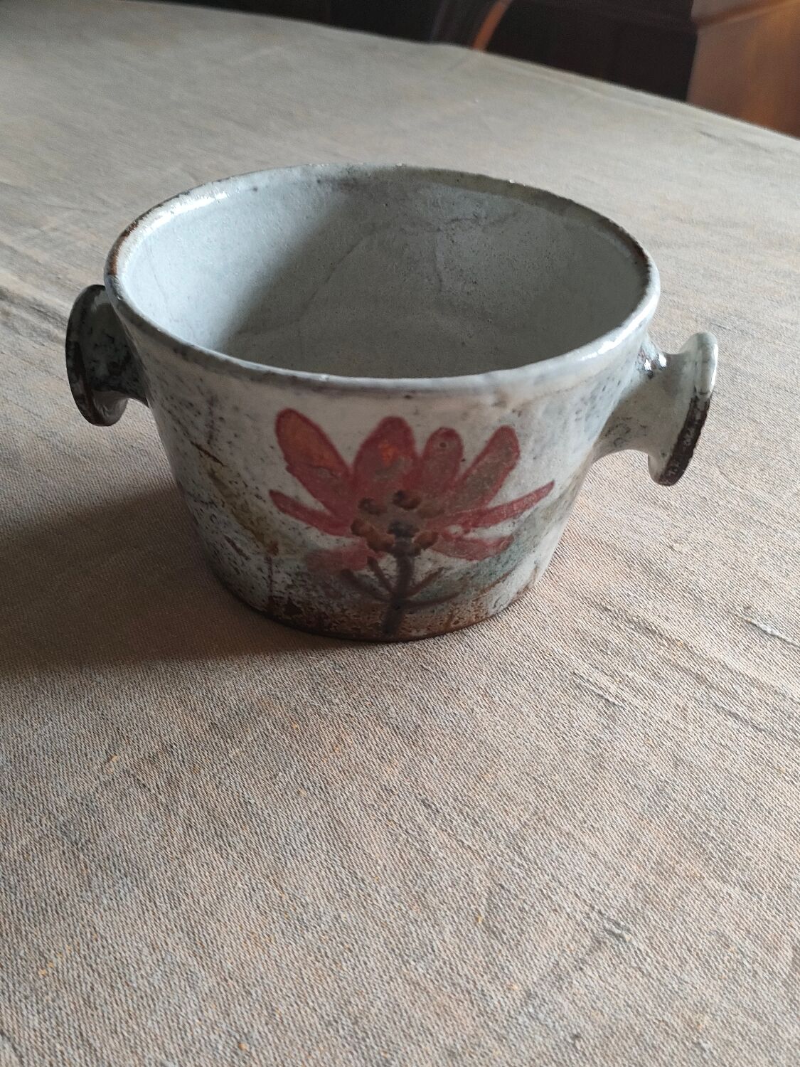 1950s ceramic pot by Gustave Rousseau
