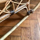 Rattan and bamboo rocking horse