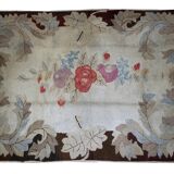 Handmade antique American hooked rug 5.10' x 8.10' (180cm x 272cm) 1880s - 1B539