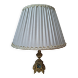 Lampada da Tavolo Vintage Stile Neoclassico in Ottone e Marmo Verde anni '5