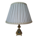 Lampada da Tavolo Vintage Stile Neoclassico in Ottone e Marmo Verde anni '5