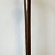 Precious cane tip in mahogany and gilded bronze with polychromy