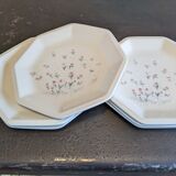 Set of 7 flat plates dessert starter signed from Tiffany Italy
