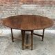 Antique Oak Oval Drop-Leaf Table with Barley Twist Legs – Gateleg Tabl