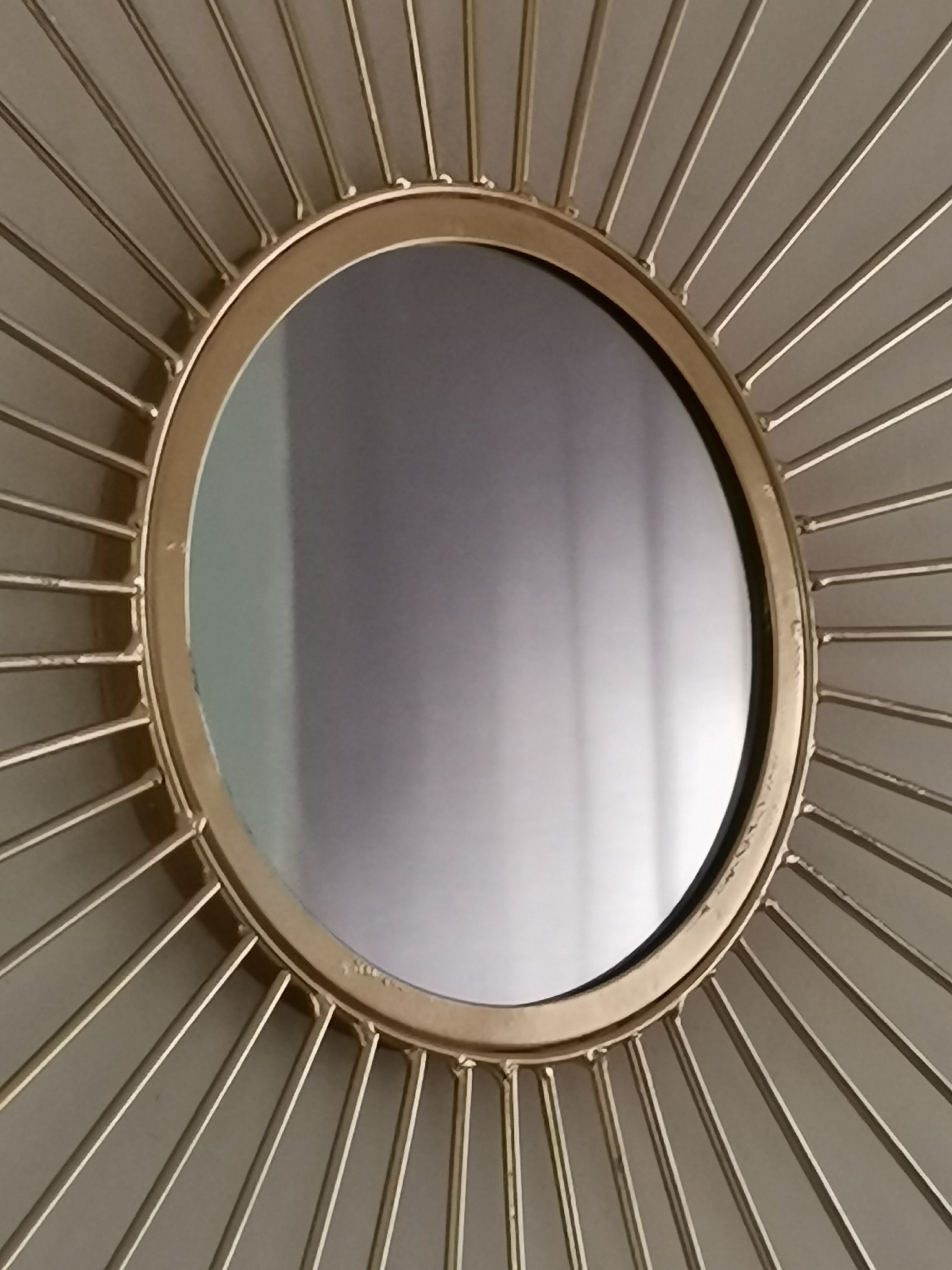 Mirror sun golden metal