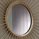 Miroir soleil métal doré