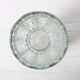 Vintage Solid Heavy Clear Hand Pressed Glass Flower Vase / Italy / 1960s