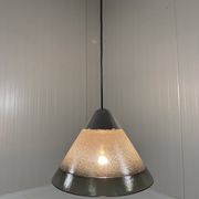 Peill & Putzler cone shaped glass hanging lamp, Germany