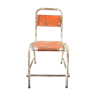 Chaise d'école métallique orange