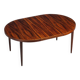 Table à manger ovale Kai Kristiansen en palissandre Villy Schou Andersen Danemark 1960