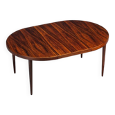 Table à manger ovale Kai Kristiansen en palissandre Villy Schou Andersen Danemark 1960