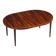 Table à manger ovale Kai Kristiansen en palissandre Villy Schou Andersen Danemark 1960
