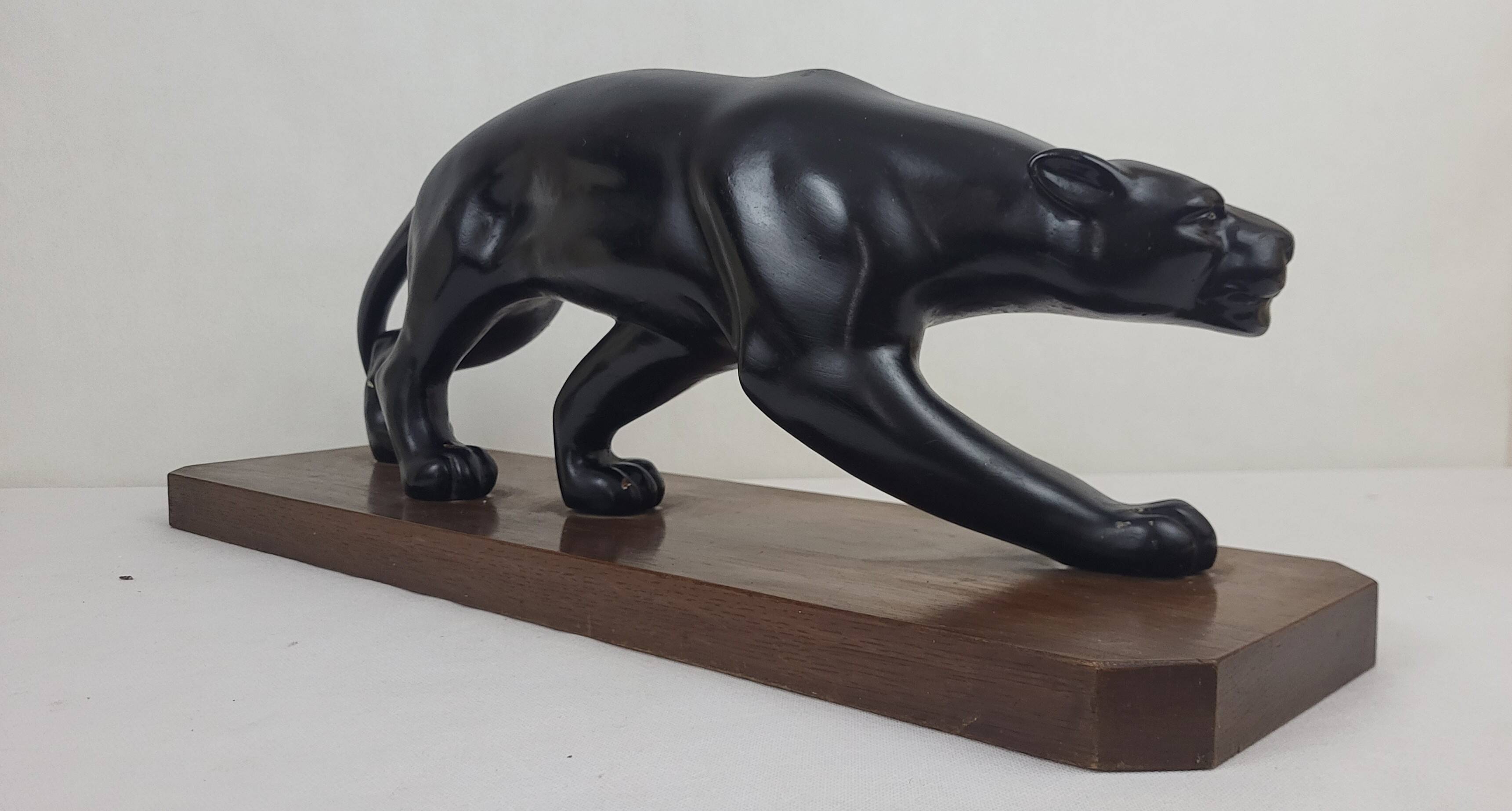 Sculpture Panther after S. Melani, 1930s