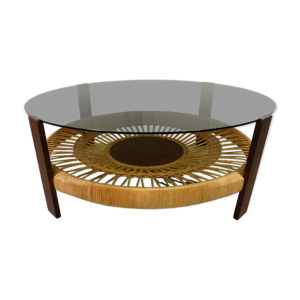 Table basse ronde avec