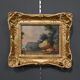 Painting "Path Leading to the Sea", oil on panel, in the style of Jean Pillement – late 19th century.