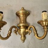Set of 4 bronze wall lights