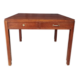 Vintage walnut table with 2 drawers